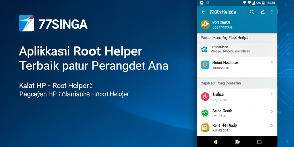 Antarmuka pengguna 77SINGA yang intuitif dan fungsional.
