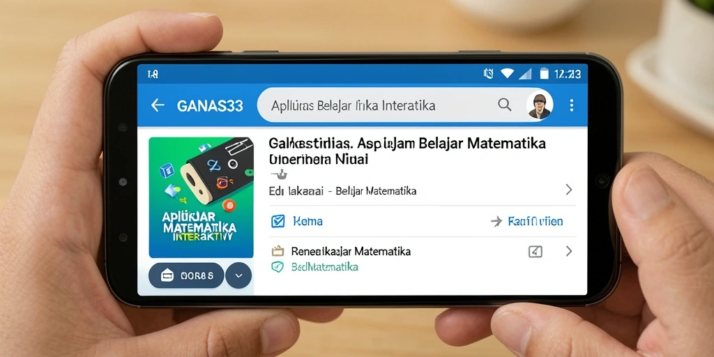 Antarmuka <strong>GANAS33</strong> yang menarik dan interaktif untuk belajar matematika.