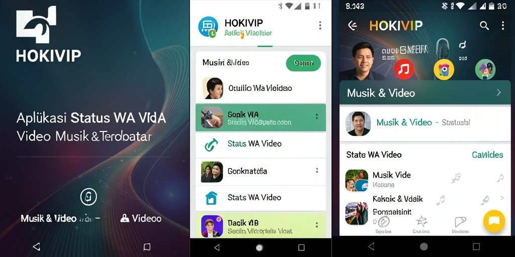 Tampilan antarmuka HOKIVIP dengan fitur Status WA Video yang menarik.