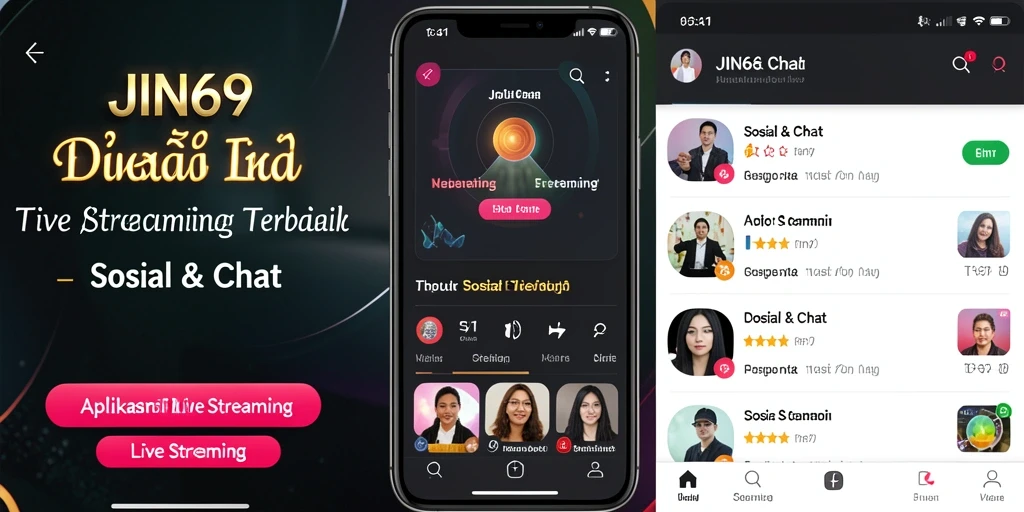 Antarmuka JIN69 yang menarik untuk Live Streaming pengguna.