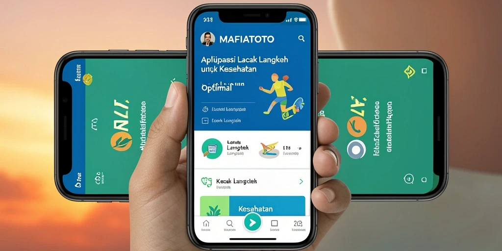 Antarmuka MAFIATOTO menampilkan ringkasan langkah harian dengan gaya yang menarik.
