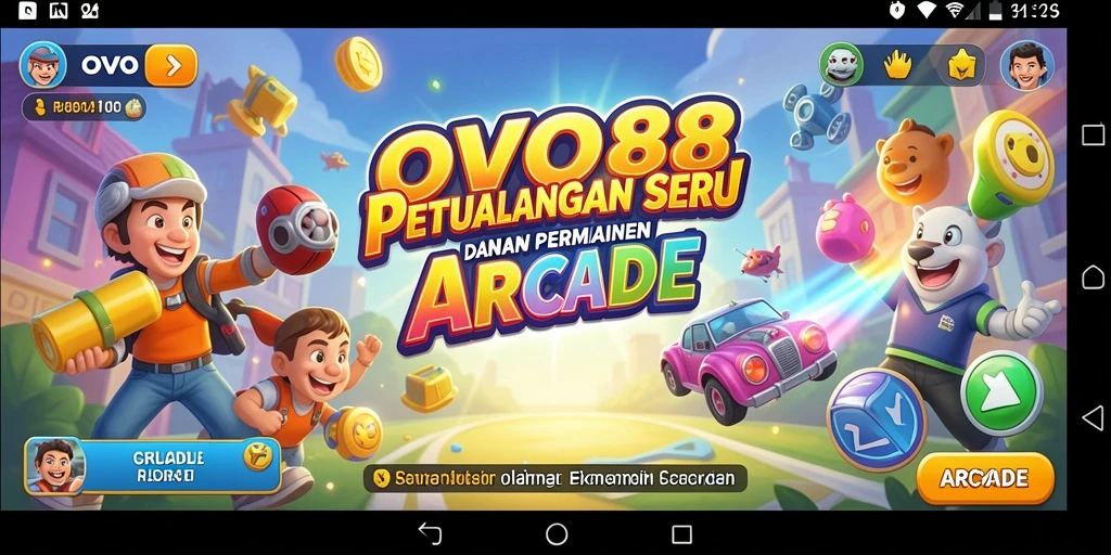 Tampilan antarmuka OVO88 yang memukau dengan fungsi permainan Arcade.