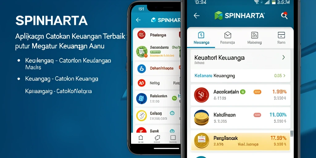 Antarmuka SPINHARTA yang intuitif dan mudah digunakan untuk mencatat keuangan.