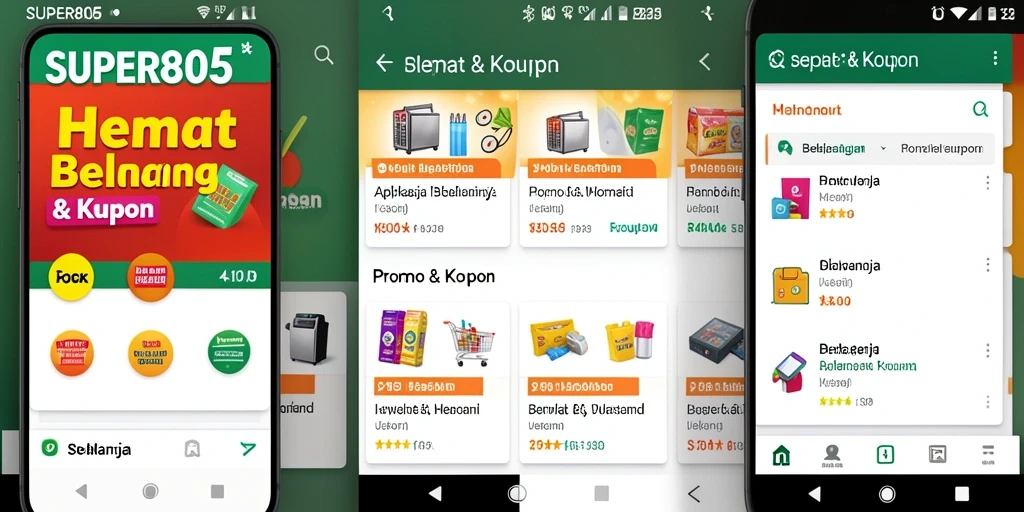 Antarmuka utama SUPER805 menampilkan berbagai promo menarik.