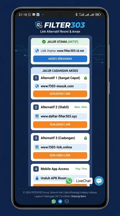 Temukan link alternatif filter303 untuk pengguna Android