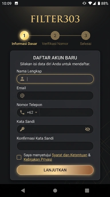 Cara Mudah Buat Akun Baru filter303